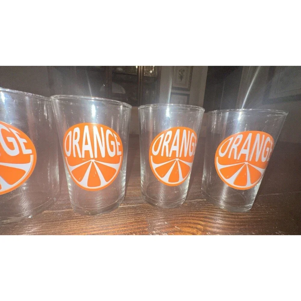 Vintage Luminarc MCM 7oz Orange Slice Juice Glass - Set Of 6